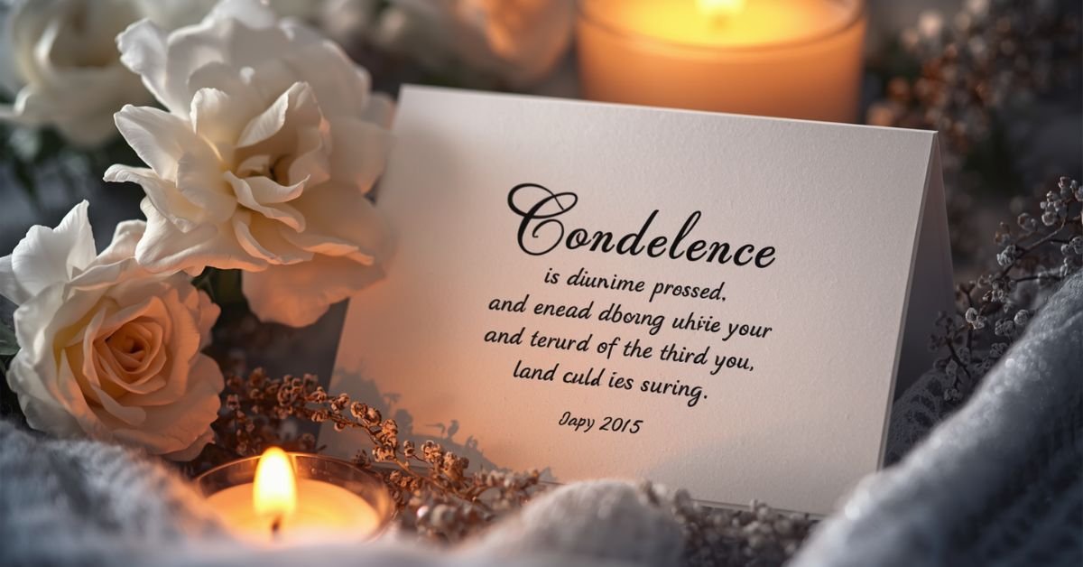 Emotional Condolence Message on Death Ideas for Every Situation