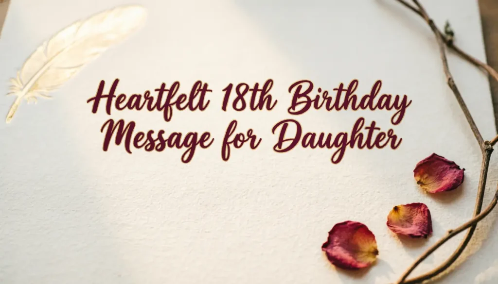Heartfelt 18th Birthday Message for Daughter
