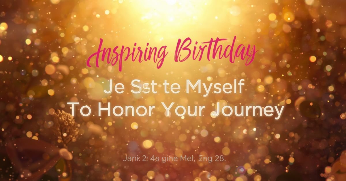 Touching Birthday Message to Myself