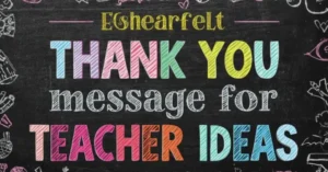 thank you message for teacher